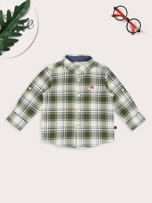 Pantaloons Baby Boys Basil Checks Shirt