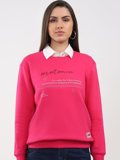 Monte Carlo Magenta Regular Fit Printed Sweatshirt-picture-17