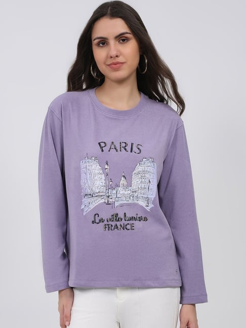 Monte Carlo Lavender Regular Fit Printed Sweatshirt-picture-47