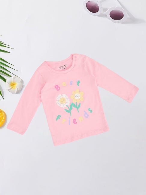 Pantaloons Baby Girls Rosa Shadow Printed Top