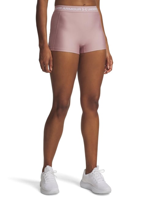 UNDER ARMOUR Pink Heatgear Rib Compression Shorts