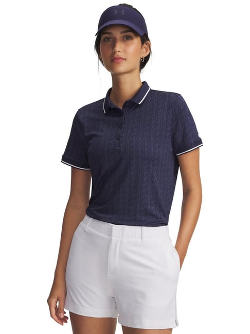 UNDER ARMOUR Blue Drive Jacquard Golf Polo T-Shirt-image-27