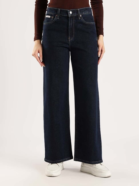Calvin Klein Jeans Navy Cotton Loose Fit Jeans-picture-29
