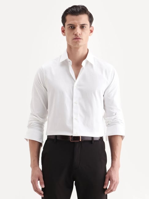 Rare Rabbit White Cotton Regular Fit Shirt-image-21