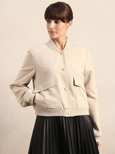 Vero Moda Beige Regular Fit Jacket-image-46