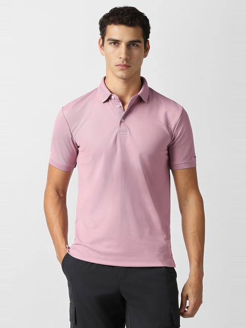 Van Heusen Pink Cotton Regular Fit T-Shirt-picture-20