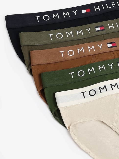 Tommy Hilfiger Multicoloured Cotton Briefs - Pack of 5