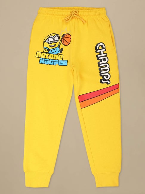 Kidsville Boys Yellow Minions Regular Fit Joggers