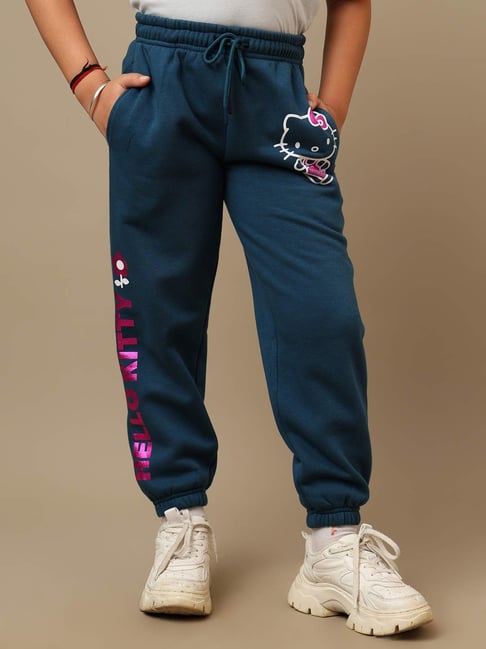 Kidsville Girls Blue Hello Kitty Regular Fit Joggers