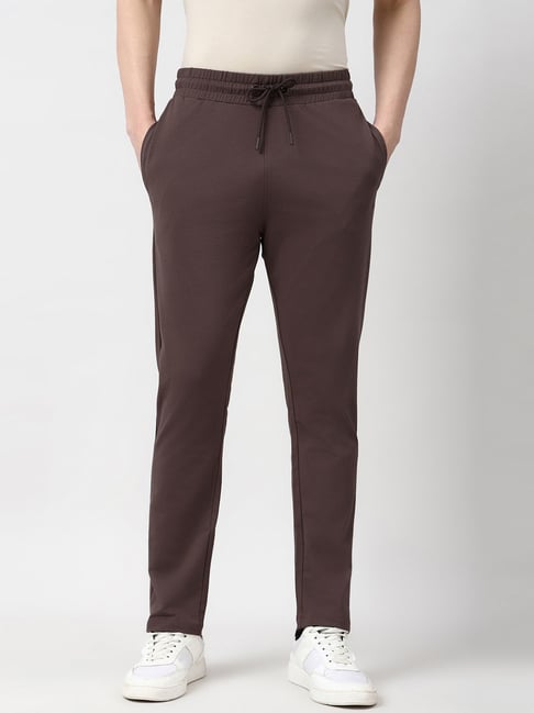 Peter England Brown Cotton Regular Fit Trackpants-picture-25