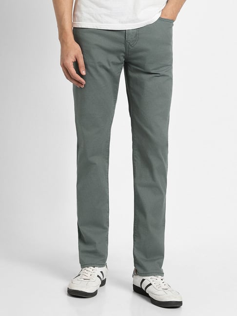 American Eagle Grey Cotton Slim Fit Trackpants-picture-47