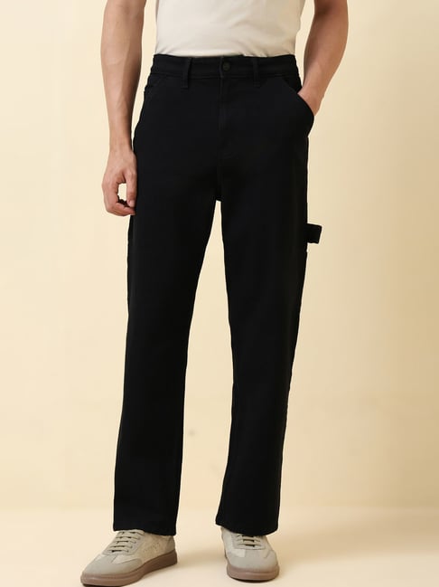 Allen Solly Black Cotton Regular Fit Jeans-picture-40