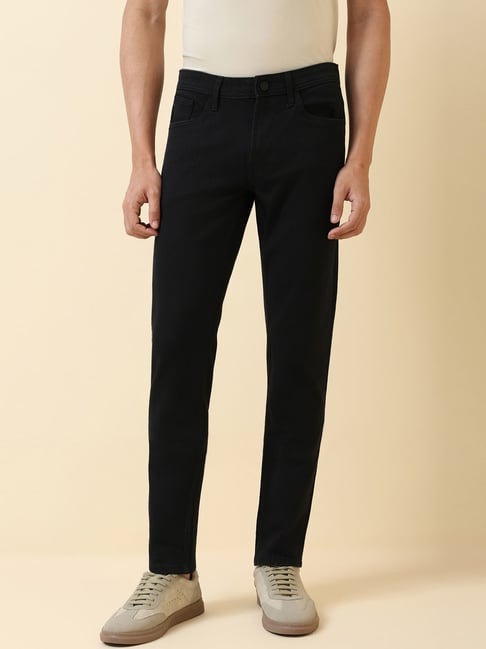 Allen Solly Black Cotton Skinny Fit Jeans-picture-10