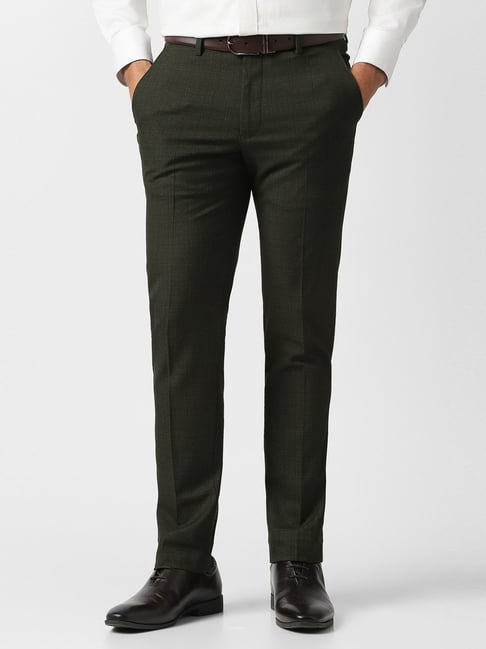 Van Heusen Green Slim Fit Trousers