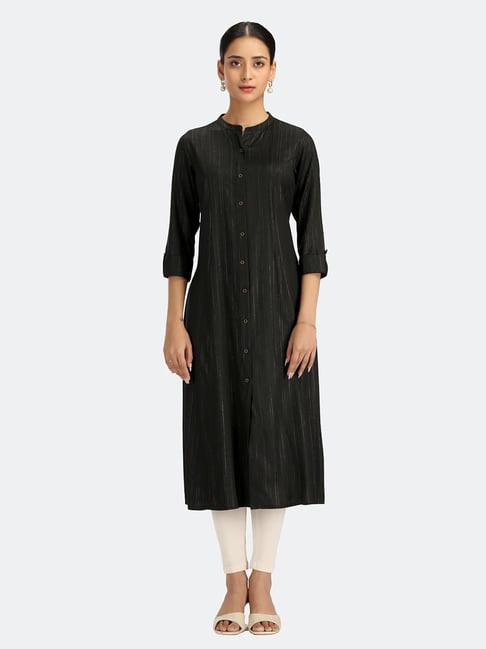 Cotton Culture Black Cotton Striped Kurta-picture-46