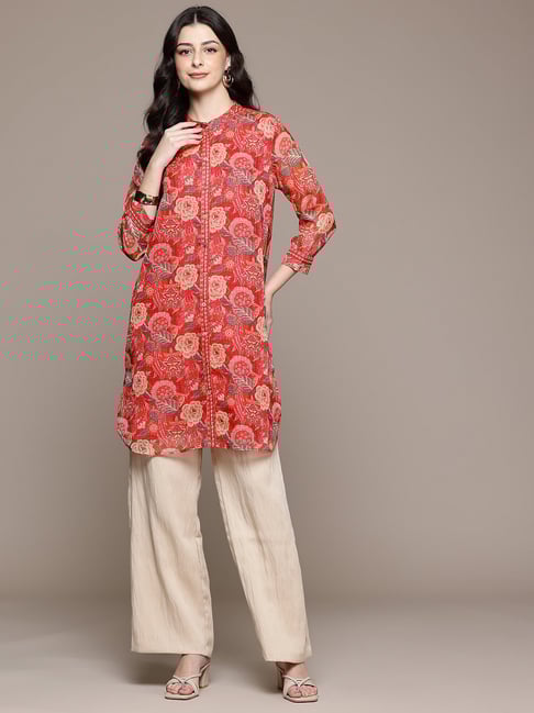 Aarke Ritu Kumar Pink Indian Print Kurta