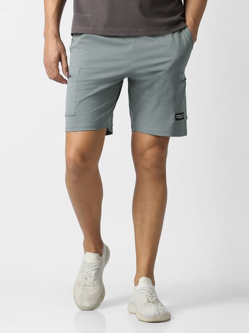 Van Heusen Grey Slim Fit Shorts