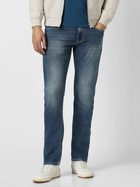 Peter England Blue Cotton Regular Fit Jeans-picture-29