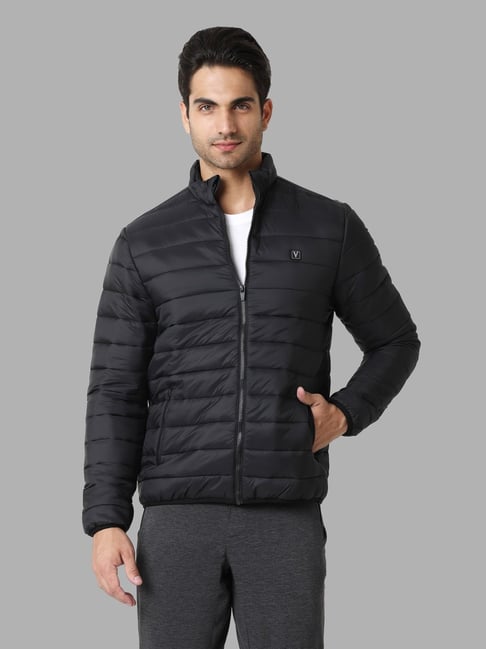 Van Heusen Black Regular Fit Quilted Jacket