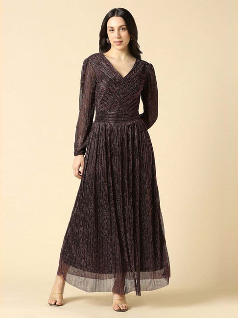 Allen Solly Brown Regular Fit Dress