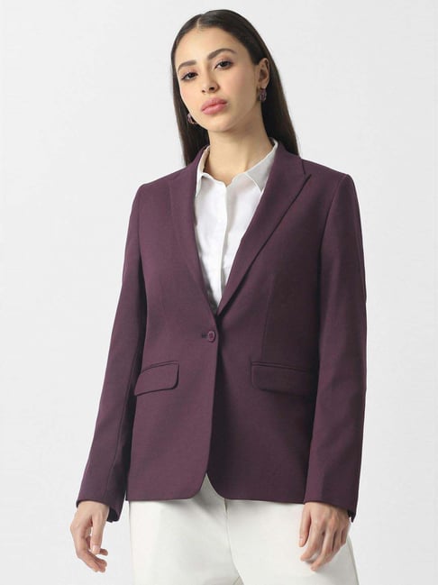 Van Heusen Purple Regular Fit Blazer-picture-33