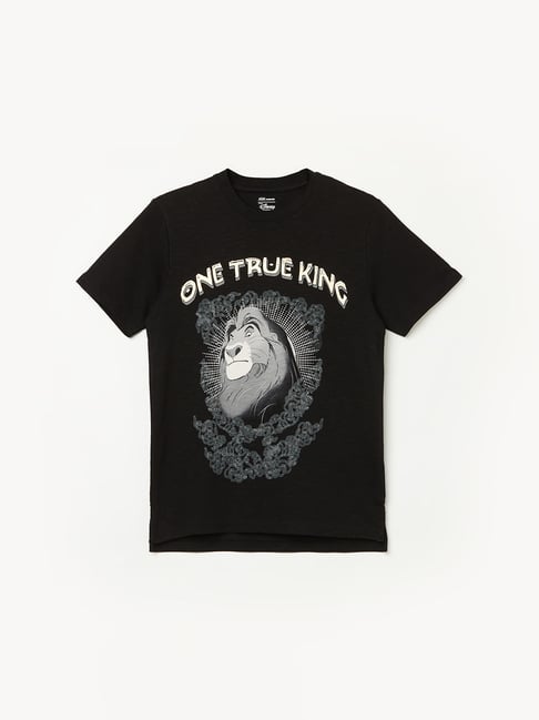 Fame Forever by Lifestyle Boys Black Cotton Printed T-Shirt-picture-28