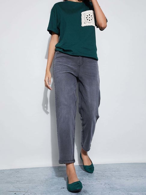 Fame Forever By Lifestyle Light Grey Cotton Regular Fit Jeans-picture-33