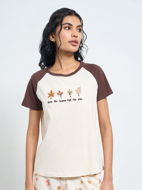 Dreamz By Pantaloons White Relaxed Fit Printed T-Shirt