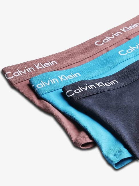 Calvin Klein Underwear Multicolor Cotton Skinny Fit Trunks - Pack Of 3