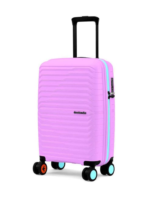 Nasher Miles Purple & Blue Cairo Striped Small Hard Sided Cabin Trolley-picture-12