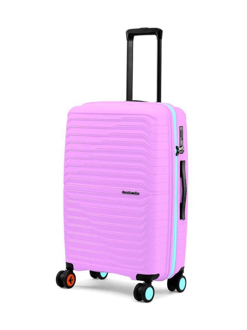 Nasher Miles Purple & Blue Cairo Striped Medium Hard Sided Checked Luggage-image-44