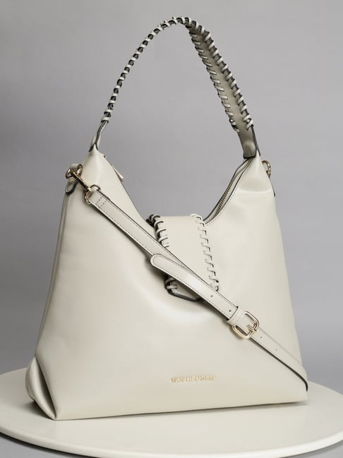 Van Heusen White Logo Hobo Handbag