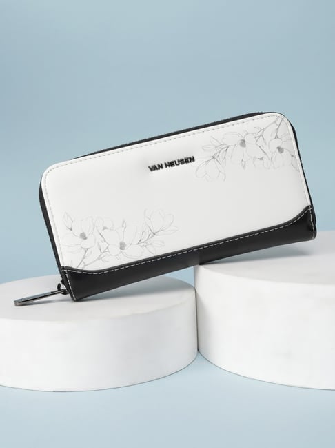 Van Heusen White Printed Wallet