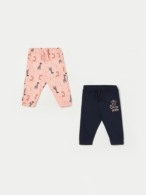 Juniors by Lifestyle Girls Multicolored Cotton Printed Joggers Pack of 2-picture-25