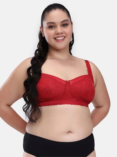 Zivame Red Regular Fit Self Pattern Bra-picture-33