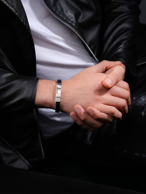 Police Black & Tan Rotator Reversible Casual Bracelet-picture-35