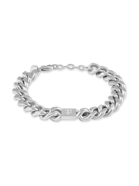 Police Silver Interstellar Logo Curb Chain Casual Bracelet-picture-47