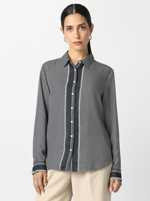 Van Heusen Black Polyester Printed Shirt-picture-26