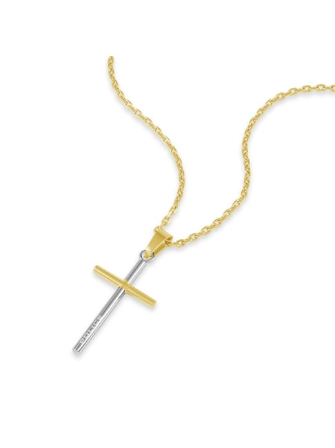 Police Silver Wrangell II Two Tone Cross Chain Necklace-picture-41