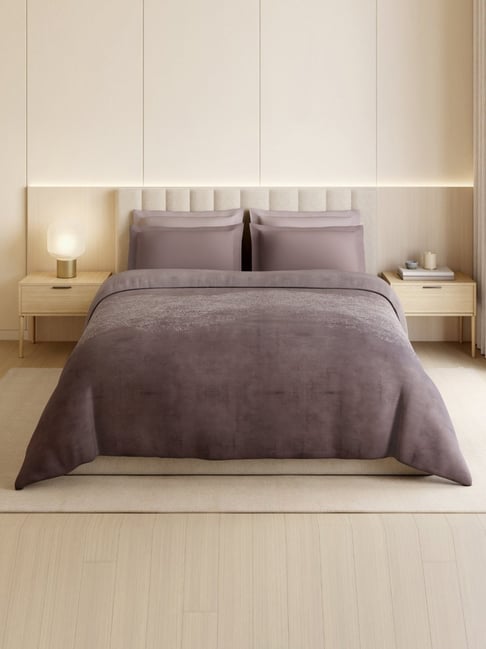 Spaces Light Blue Cotton Abstract 300 TC Double Quilt