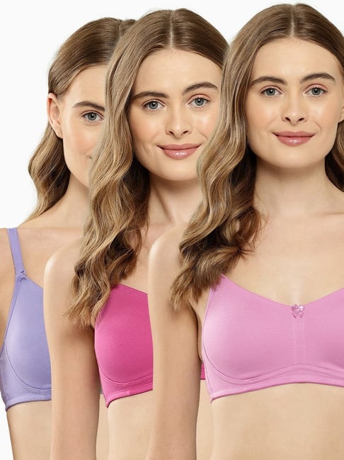 Leading Lady Assorted Full Coverage Non-padded T-Shirt Bra Pack of 3-picture-32