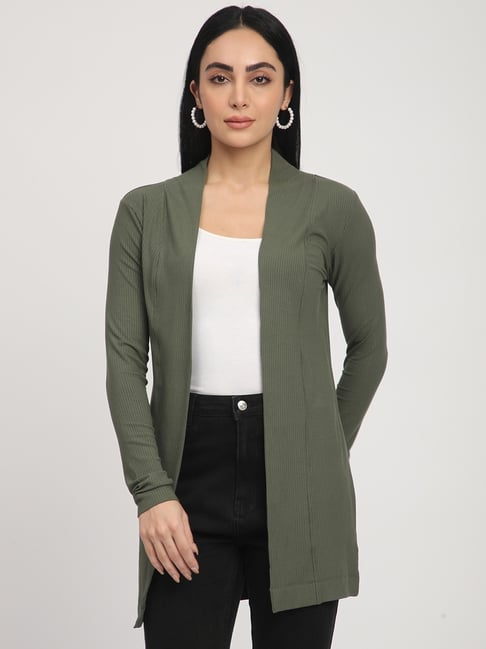R&B Olive Viscose Shrug-picture-39