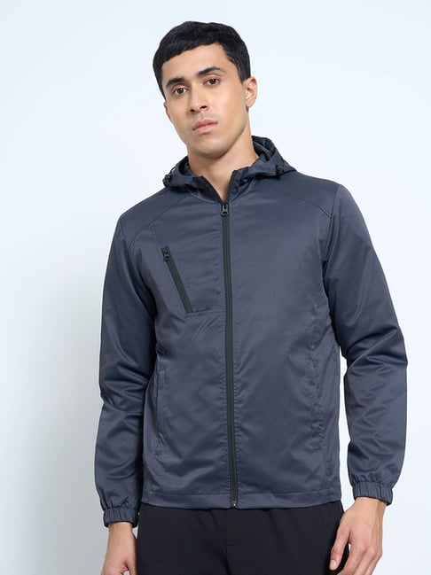Ajile By Pantaloons Grey Regular Fit Hooded Jacket-picture-37
