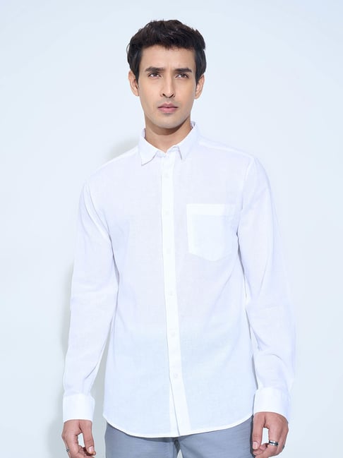 Peregrine By Pantaloons White Regular Fit Shirt-picture-46