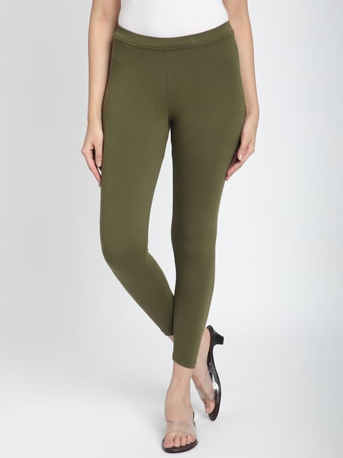 R&B Olive Cotton Leggings-picture-34