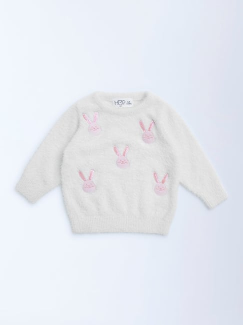 HOP Baby by Westside White Bunny Design Sweater-picture-10