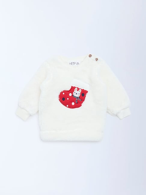 HOP Baby by Westside White Christmas-Inspired Fur Sweater-picture-21