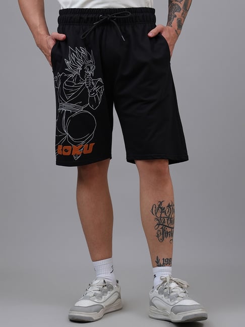 Free Authority Dragon Ball Z Printed Regular Fit Shorts For Men