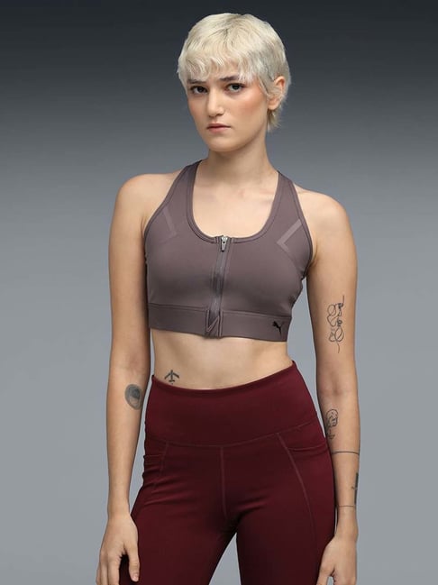 Puma Purple Tight Fit Sports Bra-picture-37