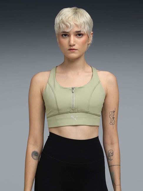 Puma Green Tight Fit Sports Bra